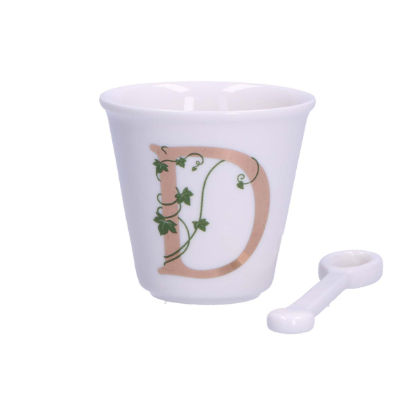 LA PORCELLANA BIANCA Unico D 75 ml - filiżanka do espresso porcelanowa z łyżeczką