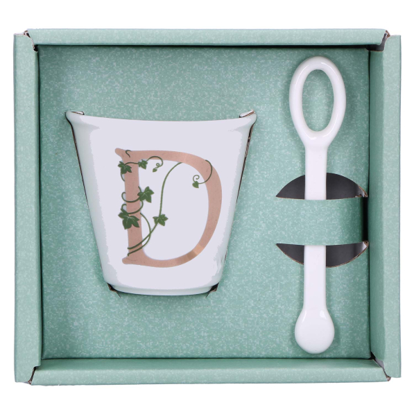 LA PORCELLANA BIANCA Unico D 75 ml - filiżanka do espresso porcelanowa z łyżeczką