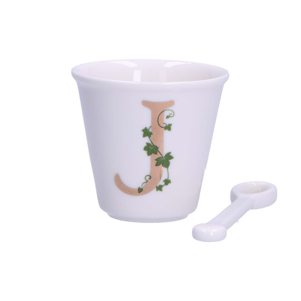 LA PORCELLANA BIANCA Unico J 75 ml - filiżanka do espresso porcelanowa z łyżeczką