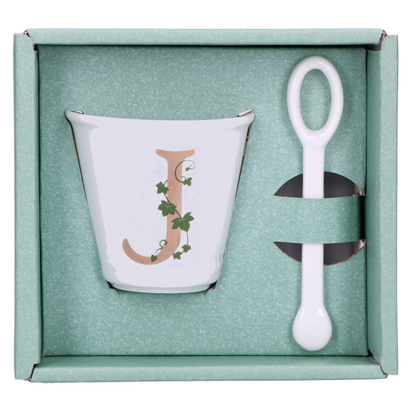 LA PORCELLANA BIANCA Unico J 75 ml - filiżanka do espresso porcelanowa z łyżeczką