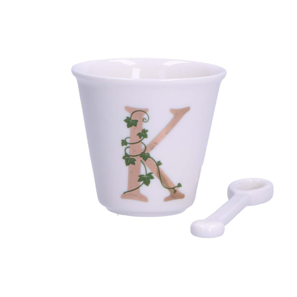 LA PORCELLANA BIANCA Unico K 75 ml - filiżanka do espresso porcelanowa z łyżeczką