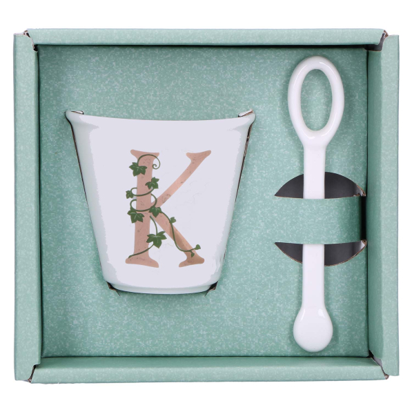 LA PORCELLANA BIANCA Unico K 75 ml - filiżanka do espresso porcelanowa z łyżeczką