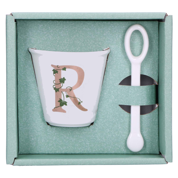 LA PORCELLANA BIANCA Unico R 75 ml - filiżanka do espresso porcelanowa z łyżeczką