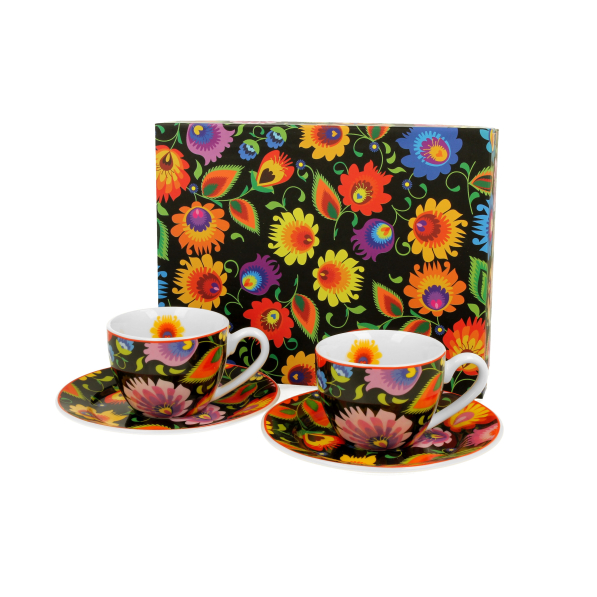 Filiżanki do espresso porcelanowe DUO ETNO ETNIC 90 ml 2 szt.