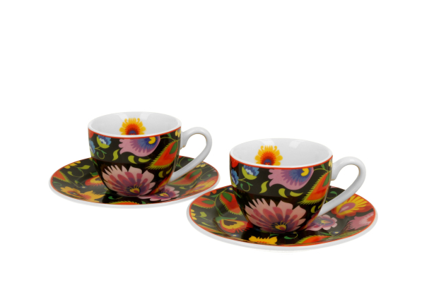 Filiżanki do espresso porcelanowe DUO ETNO ETNIC 90 ml 2 szt.