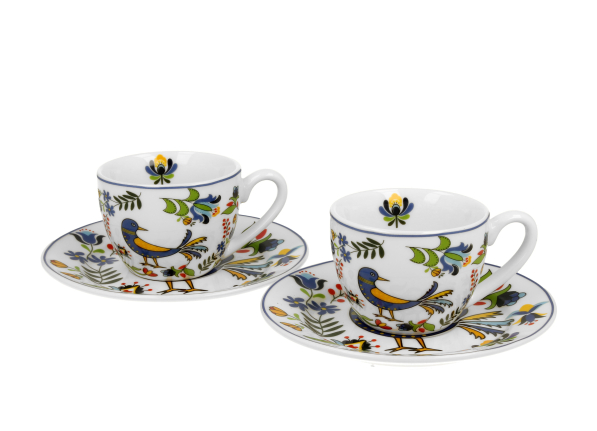 Filiżanki do espresso porcelanowe DUO ETNO PTASZEK KASZUBSKI 90 ml 2 szt.