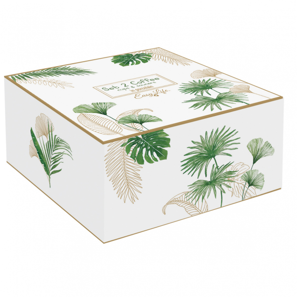 Filiżanki do espresso porcelanowe ze spodkami EXOTIQUE 100 ml 2 szt.