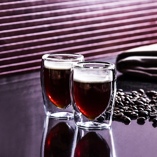 Filiżanki do espresso termiczne z podwójnymi ściankami szklane BORAL GLASER 80 ml 2 szt.