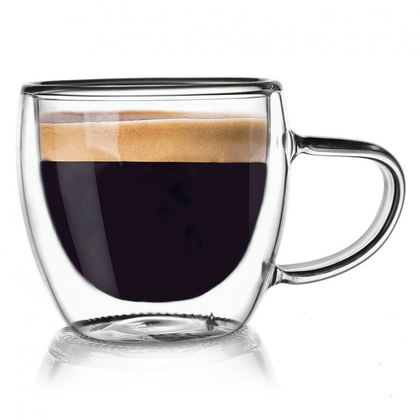 Filiżanki do espresso termiczne z podwójnymi ściankami szklane THERMAL CUP 110 ml 6 szt.