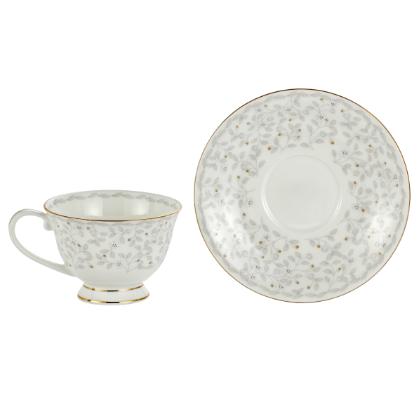 Filiżanki do kawy i herbaty porcelanowe ze spodkami 200 ml 2 szt.