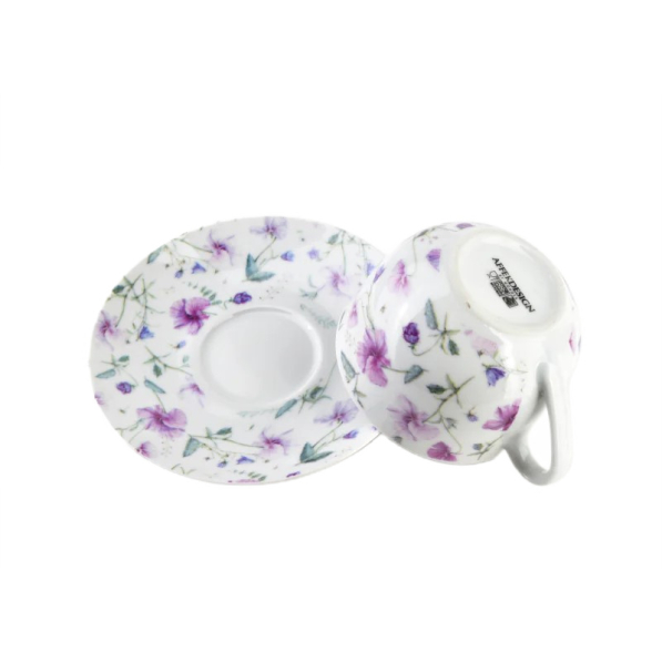 Filiżanki do kawy i herbaty porcelanowe ze spodkami AFFEK DESIGN JOY 245 ml 2 szt.