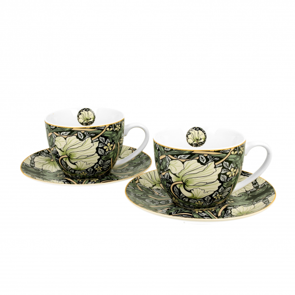 Filiżanki do kawy i herbaty porcelanowe ze spodkami DUO ART GALLERY PIMPERNEL BY WILLIAM MORRIS 280 ml 2 szt.