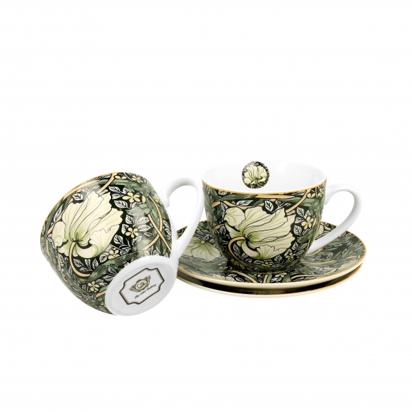 Filiżanki do kawy i herbaty porcelanowe ze spodkami DUO ART GALLERY PIMPERNEL BY WILLIAM MORRIS 280 ml 2 szt.