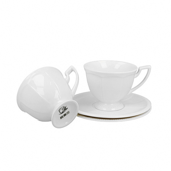 Filiżanki do kawy i herbaty porcelanowe ze spodkami DUO CASSETTE 210 ml 2 szt.