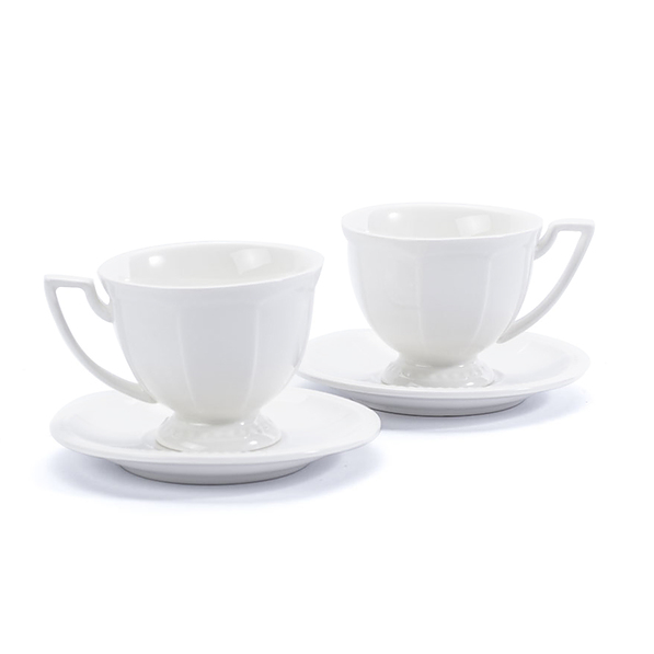 Filiżanki do kawy i herbaty porcelanowe ze spodkami DUO CASSETTE 60 ml 2 szt.