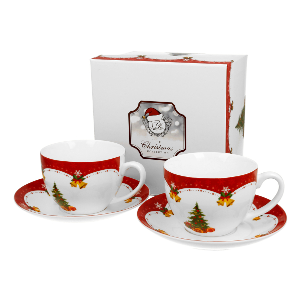 Filiżanki świąteczne na prezent DUO CHOINKA 280 ml 2 szt.