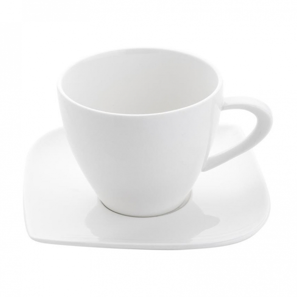 Filiżanki do kawy i herbaty porcelanowe ze spodkami FLORINA MOSS 350 ml 6 szt.