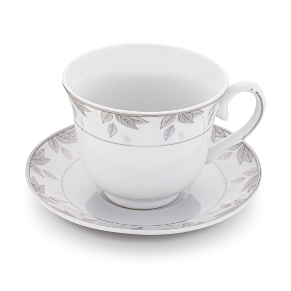 Filiżanki do kawy i herbaty porcelanowe ze spodkami TADAR BELLA FEGURO PAOLA 250 ml 2 szt.
