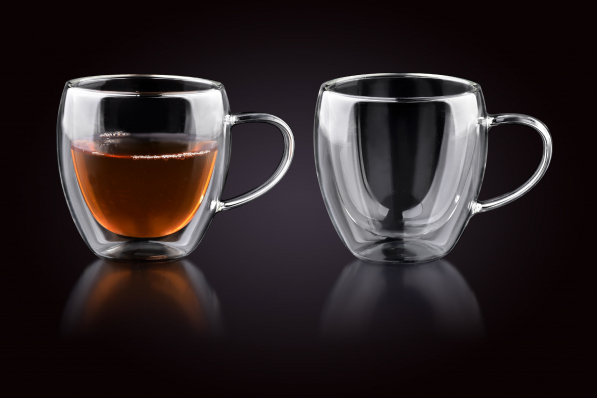 Filiżanki do kawy i herbaty termiczne z podwójnymi ściankami szklane AFFEK DESIGN PETER 250 ml 2 szt.