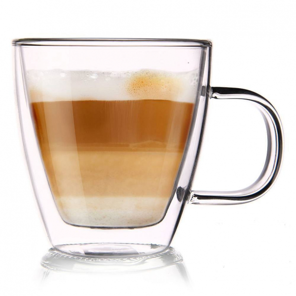Filiżanki do kawy i herbaty termiczne z podwójnymi ściankami szklane THERMAL CUP 180 ml 4 szt.