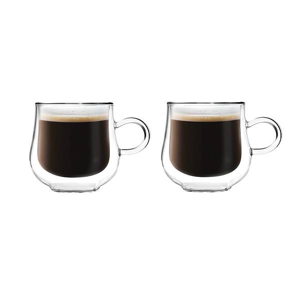 VIALLI DESIGN Bolla 250 ml 2 szt. - filiżanki do kawy i herbaty termiczne z podwójnymi ściankami szklane