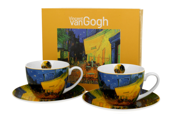 Filiżanki porcelanowe ze spodkami DUO ART GALLERY STARRY NIGHT BY V. VAN GOGH 270 ml 2 szt.