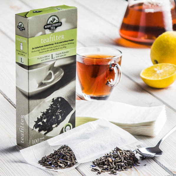 Filtry do herbaty z celulozy MOUNT EVEREST TEA DUŻE L 100 szt.