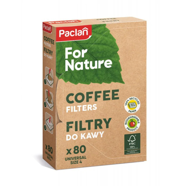 Filtry papierowe do kawy roz. 4 PACLAN FOR NATURE 80 szt.