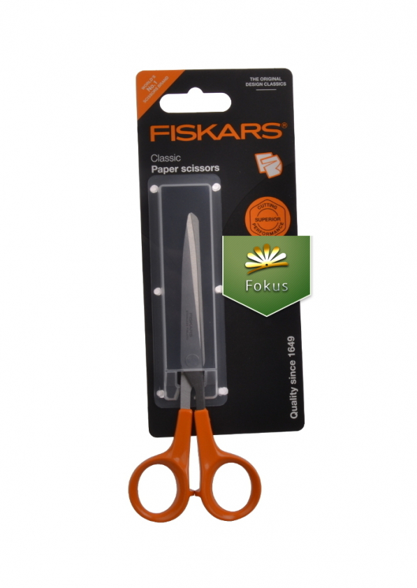 FISKARS Classic pomarańczowe - nożyczki biurowe uniwersalne ze stali nierdzewnej 