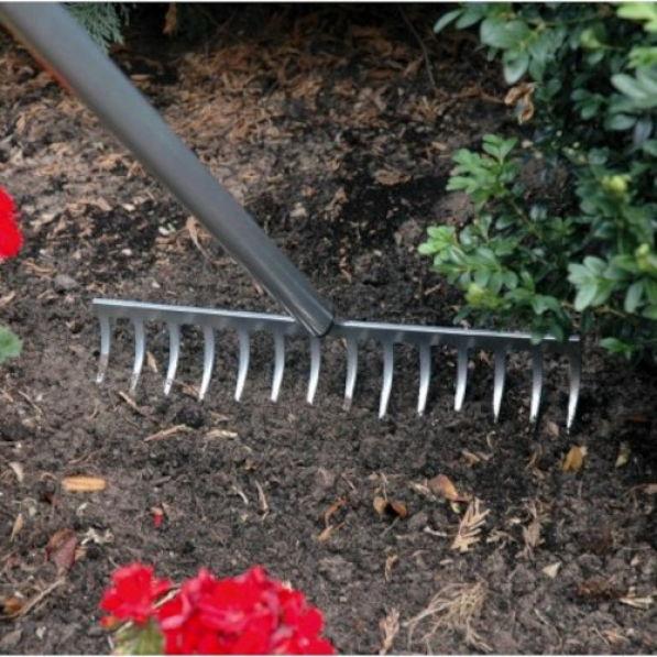 FISKARS Ergo Soil Rake szare - grabie do ziemi stalowe