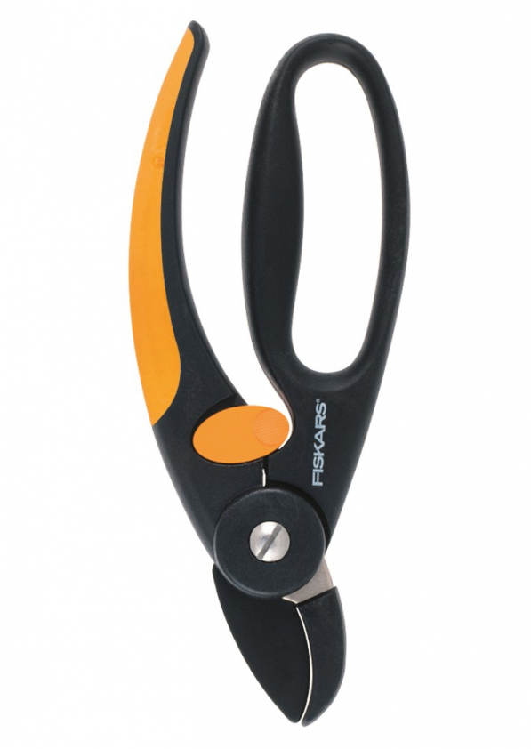 FISKARS Fingerloop II czarny - sekator ogrodowy kowadełkowy stalowy