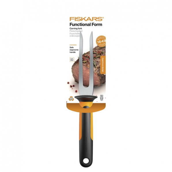 FISKARS Functional Form 11 cm czarny - widelec do mięsa ze stali nierdzewnej