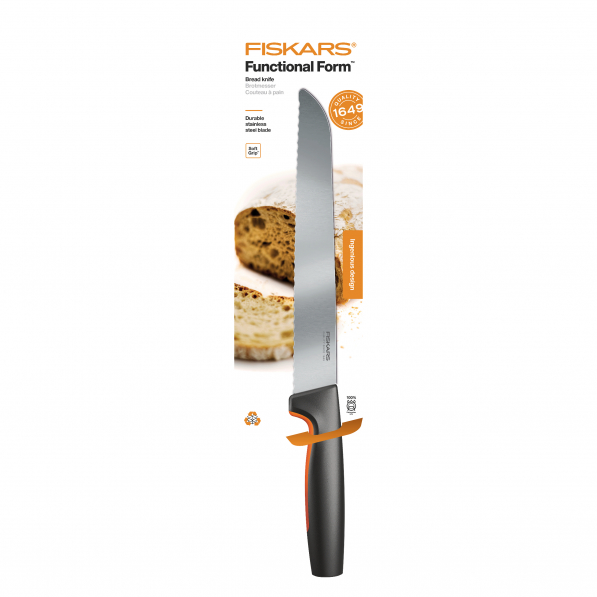 FISKARS Functional Form 20,5 cm czarny - nóż do chleba ze stali nierdzewnej