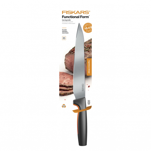 FISKARS Functional Form 20,5 cm czarny - nóż do mięsa ze stali nierdzewnej