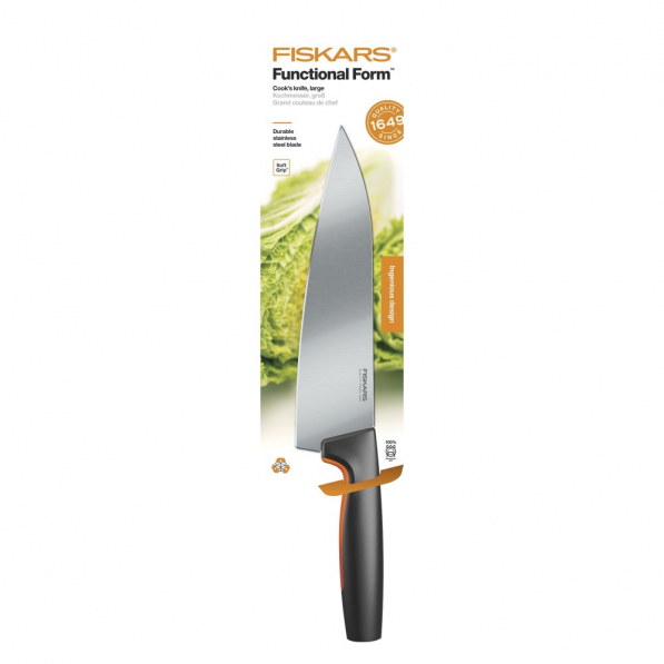 FISKARS Functional Form 20 cm czarny - nóż szefa kuchni ze stali nierdzewnej