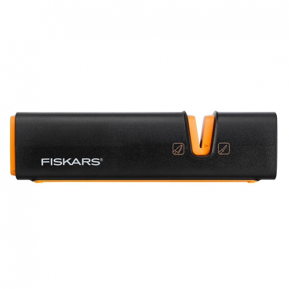 FISKARS Functional Form Brown Block Xsharp Plus 7 el. - noże kuchenne ze stali nierdzewnej w bloku z ostrzałką