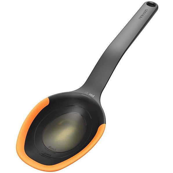 FISKARS Functional Form Medir 29 cm czarna - łyżka kuchenna plastikowa z miarką 