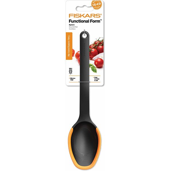 FISKARS Functional Form Medir 29 cm czarna - łyżka kuchenna plastikowa z miarką 