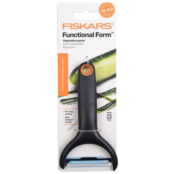 FISKARS Functional Form Pepino czarna - obieraczka / obierak do warzyw i owoców plastikowa