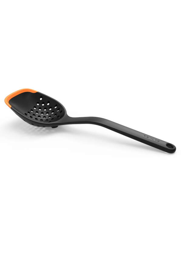 FISKARS Functional Form Tension 30 cm czarna - łyżka cedzakowa / szumówka plastikowa 