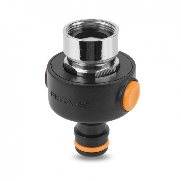 FISKARS Indoor Tap Connector M22; M24 czarne - przyłącze kranowe do kranów wewnętrznych