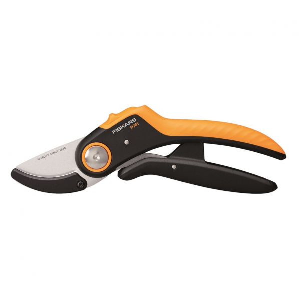 FISKARS Plus Pruner P741 czarny - sekator ogrodowy kowadełkowy stalowy