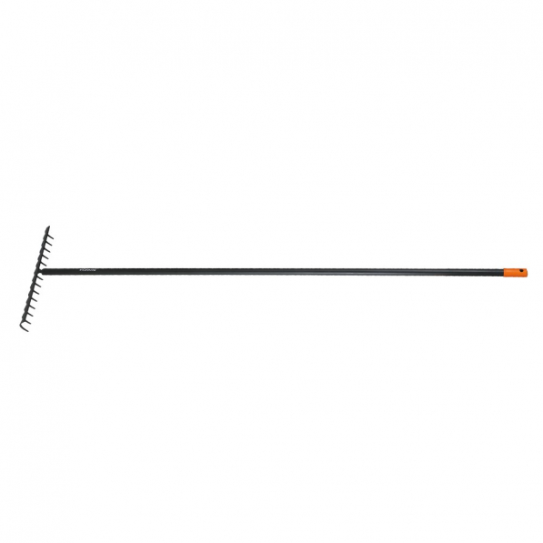 FISKARS Solid Soil Rake czarne - grabie 14-zębne do gleby stalowe z trzonkiem