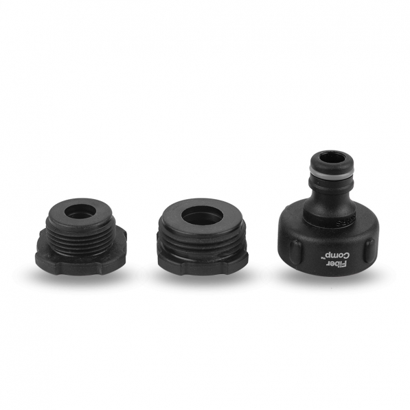 FISKARS Tap Connector Multi 21; 26,5; 33,3 mm czarne - przyłącze kranowe