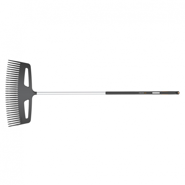 FISKARS Xact Lawn Rake 31-zębne czarne - grabie do trawy z trzonkiem