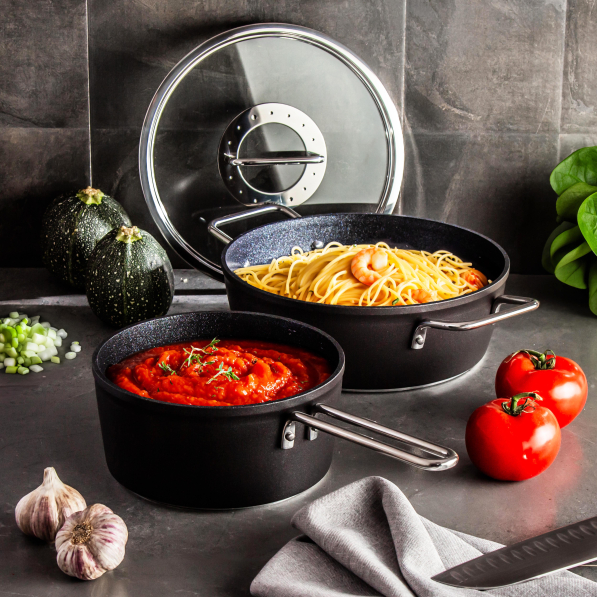 FISSLER Adamant - zestaw 2 garnków aluminiowych z pokrywką