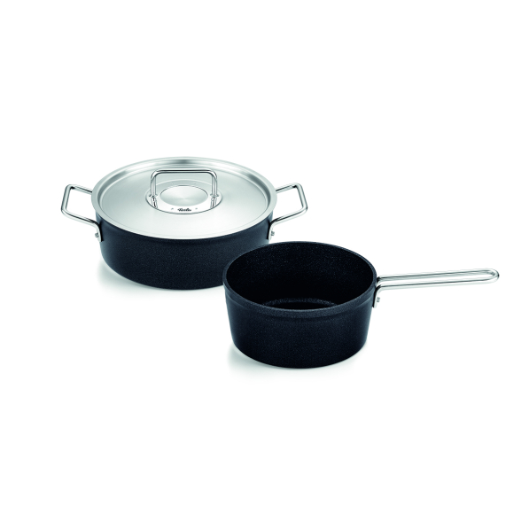 FISSLER Adamant - zestaw 2 garnków aluminiowych z pokrywką