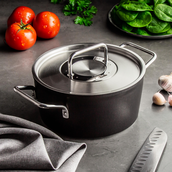 FISSLER Adamant 20 cm - garnek aluminiowy z pokrywką