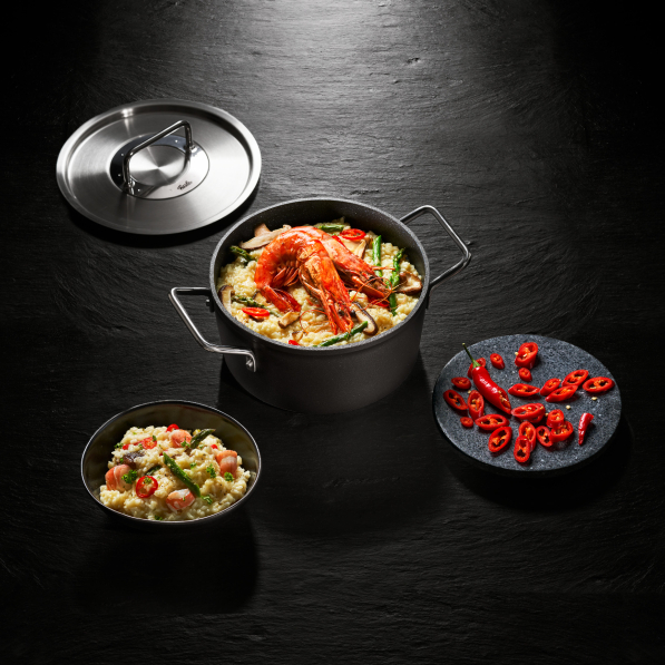 FISSLER Adamant 24 cm - garnek aluminiowy z pokrywką