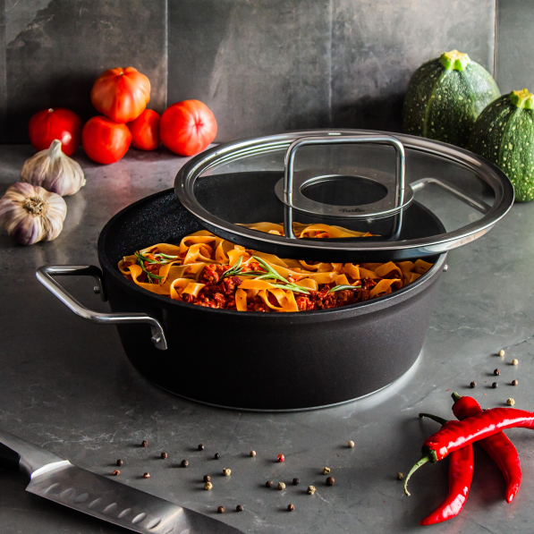 FISSLER Adamant 24 cm - garnek aluminiowy z pokrywką